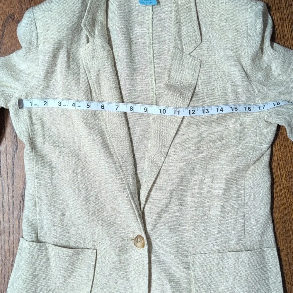 Collegian By California - VINTAGE 1980s Linen Blend Blazer and Skirt Set - Picture 10 of 13